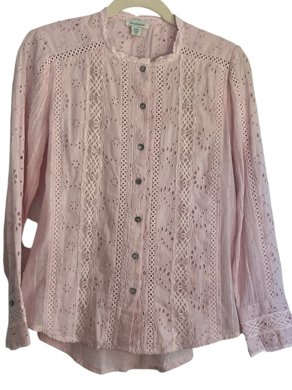 NWOT Sundance Mirabelle Eyelet Blouse – Lavender Size XXSP Cottagecore Size XXSP - Picture 2 of 6